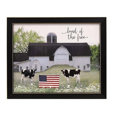 Land of the Free Cows Framed Print 10x8 - The Fox Decor